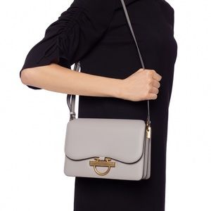 Salvatore Ferragamo Joanne bag light grey calf. New with tags